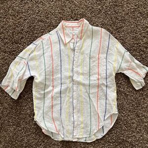 Alex mill striped linen shirt size XS